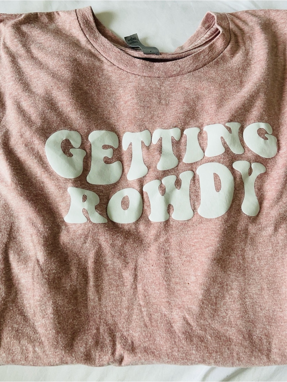 Next Level Apparel Soft Pink 'Getting Rowdy' Short Sleeve Tee